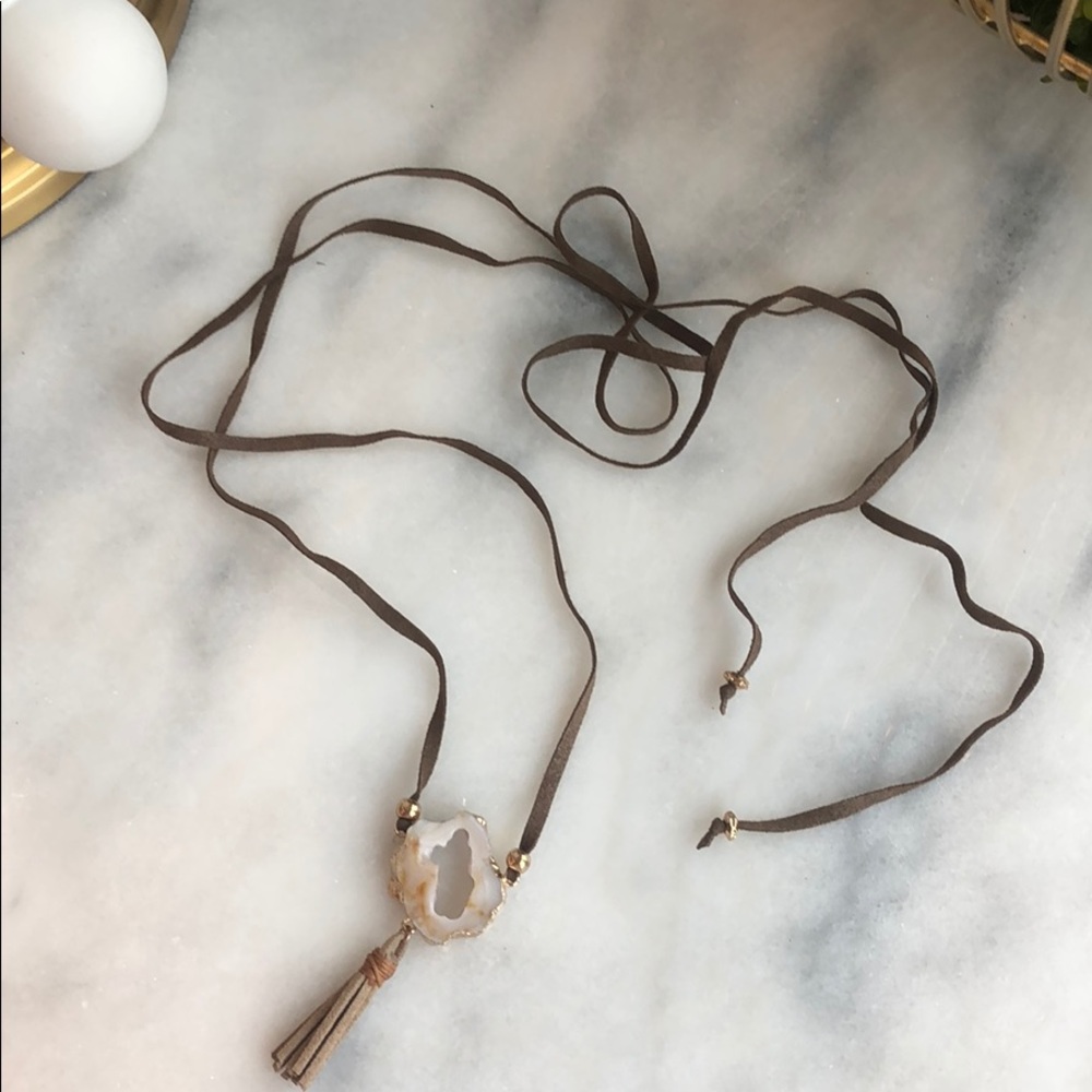Stone Wrap Necklace